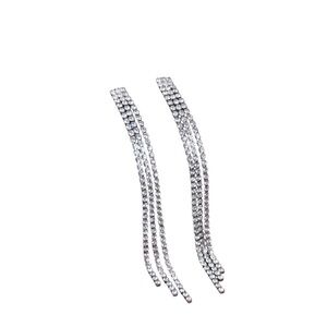 Rhinestone Tassel Earrings